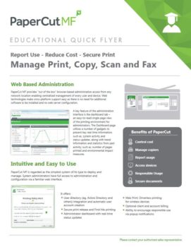 Papercut, Mf, Education Flyer, Office Automation Solutions